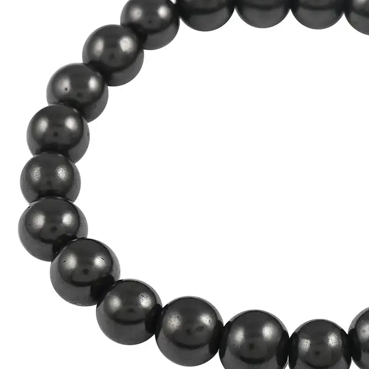 Shungite Beaded Stretch Bracelet 87.50 ctw image number 5