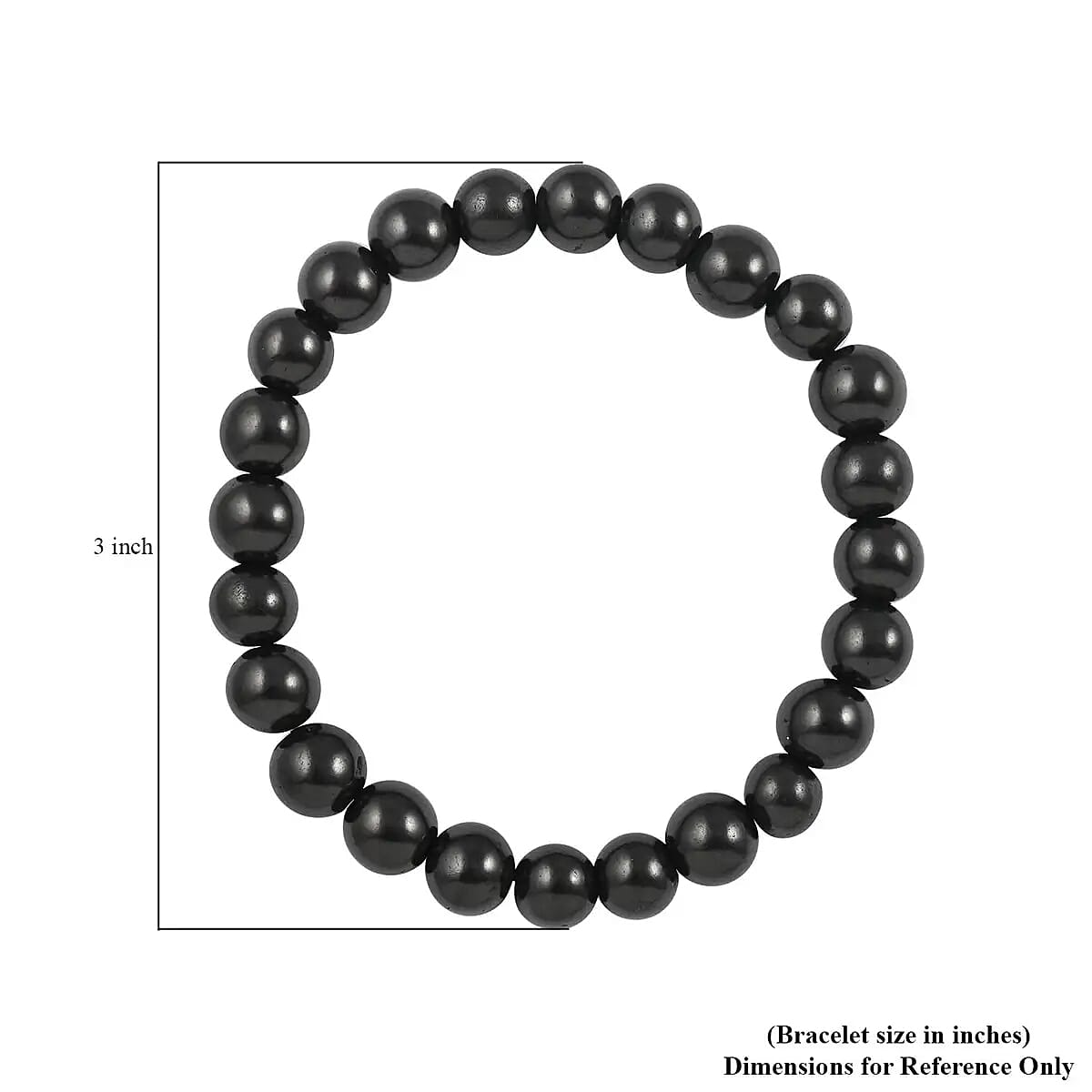 Shungite Beaded Stretch Bracelet 87.50 ctw image number 6