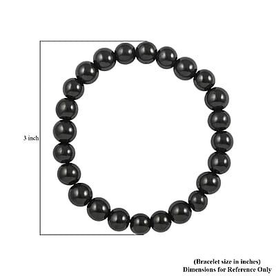 Shungite Beaded Stretch Bracelet 87.50 ctw