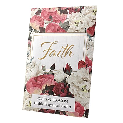 Set of 6 Floral Cotton Blossom Fragrance Air Freshener Sachets - Pink