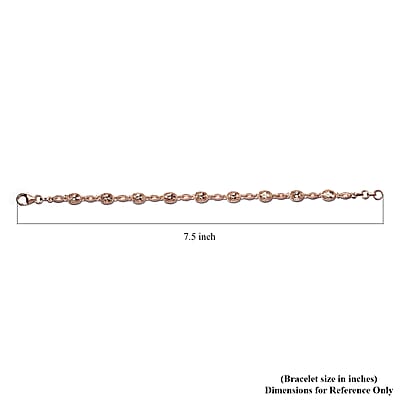 Marropino Morganite Bracelet in Vermeil Rose Gold Over Sterling Silver (7.25 In) 8.10 Grams 3.65 ctw