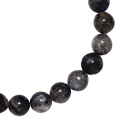 Larvikite Beaded Stretch Bracelet 174.00 ctw