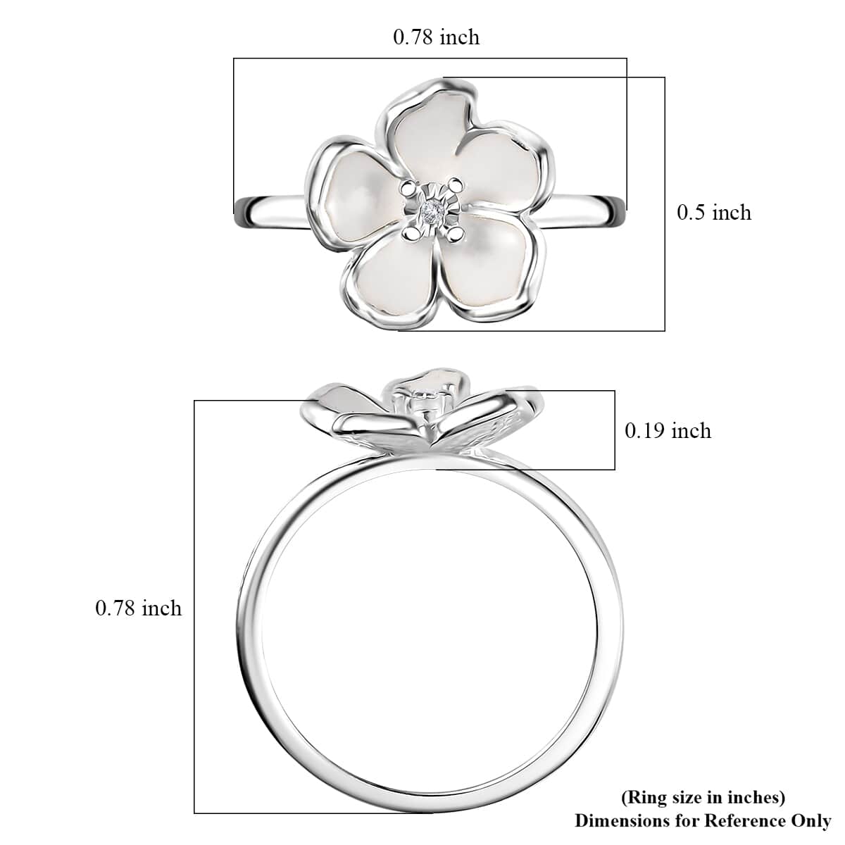 Diamond Accent Floral Ring in Sterling Silver image number 5