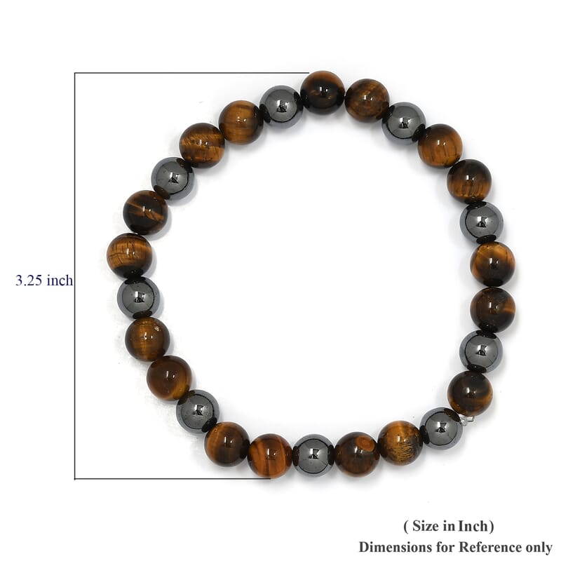 Lapis Lazuli Hematite Beaded Stretch Bracelet| Bead Bracelet For Women 140.50 ctw