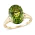 Luxoro 10K Yellow Gold Premium Peridot and Diamond Solitaire Ring (Size 10.0) 6.25 ctw image number 0