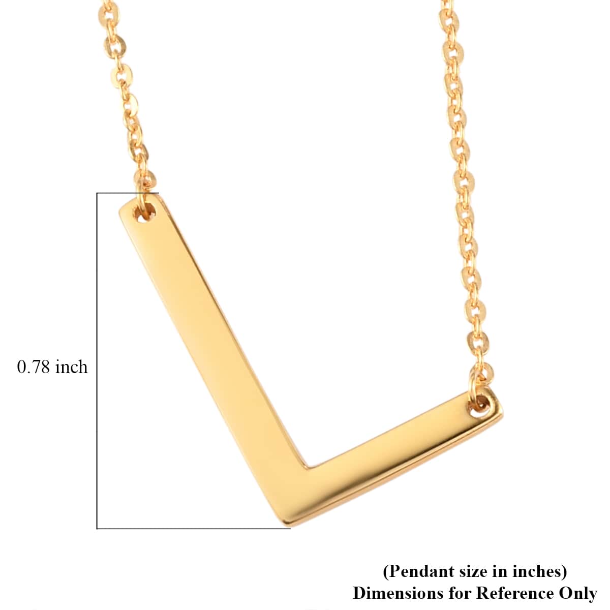 Lolos Exclusive Pick's Vermeil Yellow Gold Over Sterling Silver Initial L Necklace 18 Inches 3.30 Grams image number 5