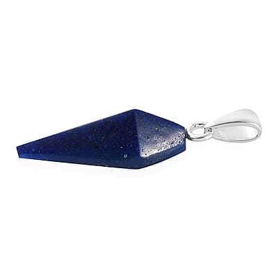 Constituted Lapis Lazuli Fancy Pendant in Sterling Silver 4.75 ctw