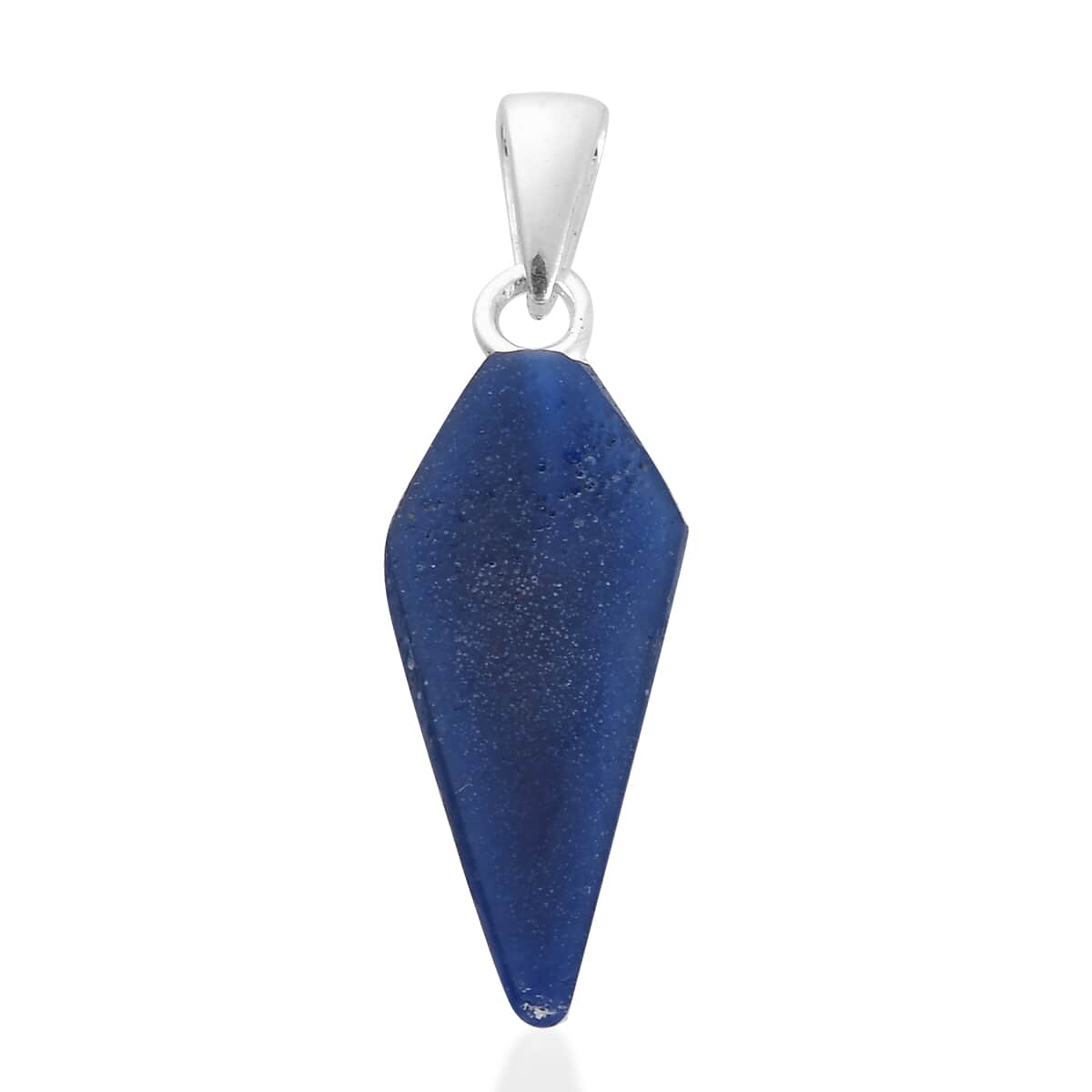 Constituted Lapis Lazuli Fancy Pendant in Sterling Silver 4.75 ctw image number 3