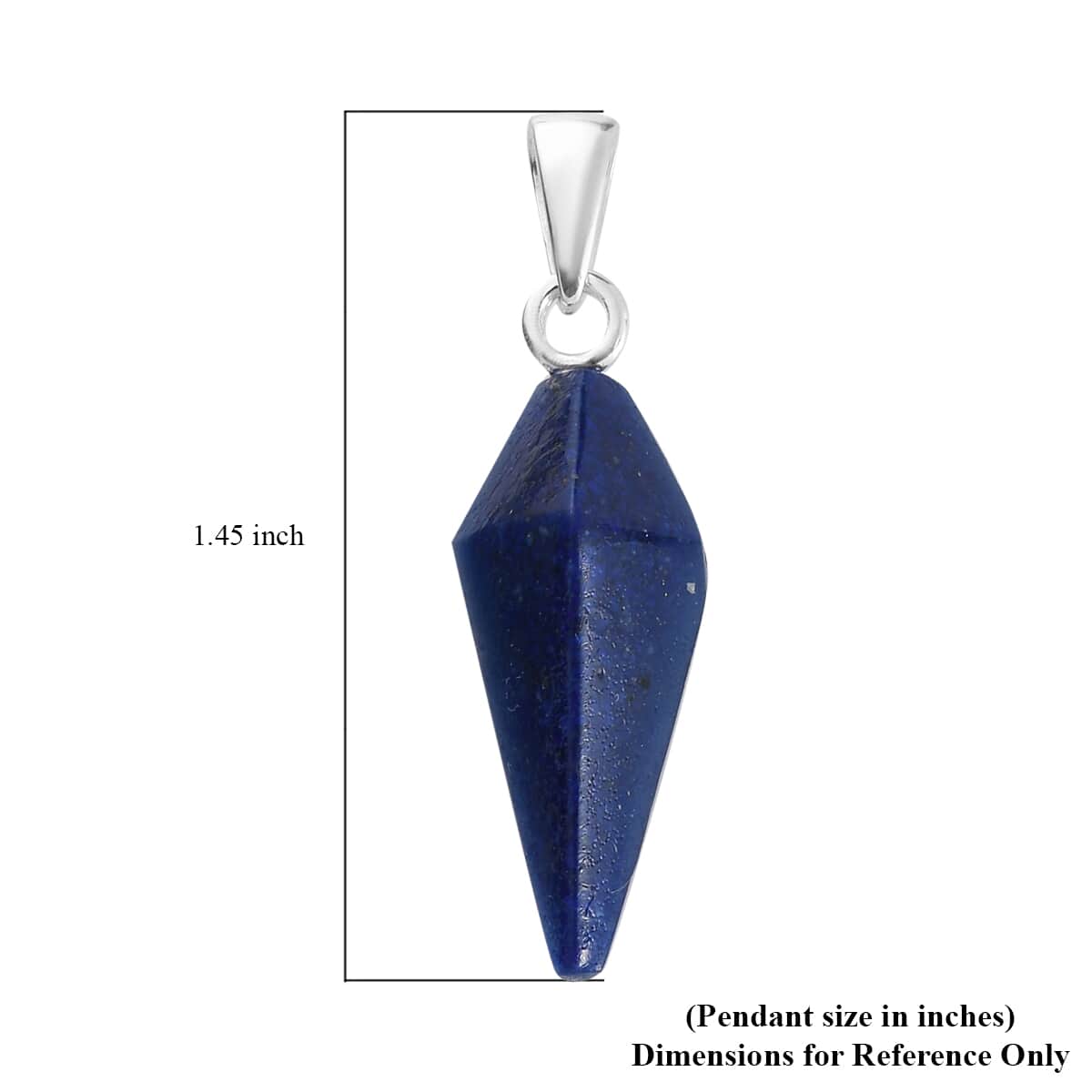 Constituted Lapis Lazuli Fancy Pendant in Sterling Silver 4.75 ctw image number 4