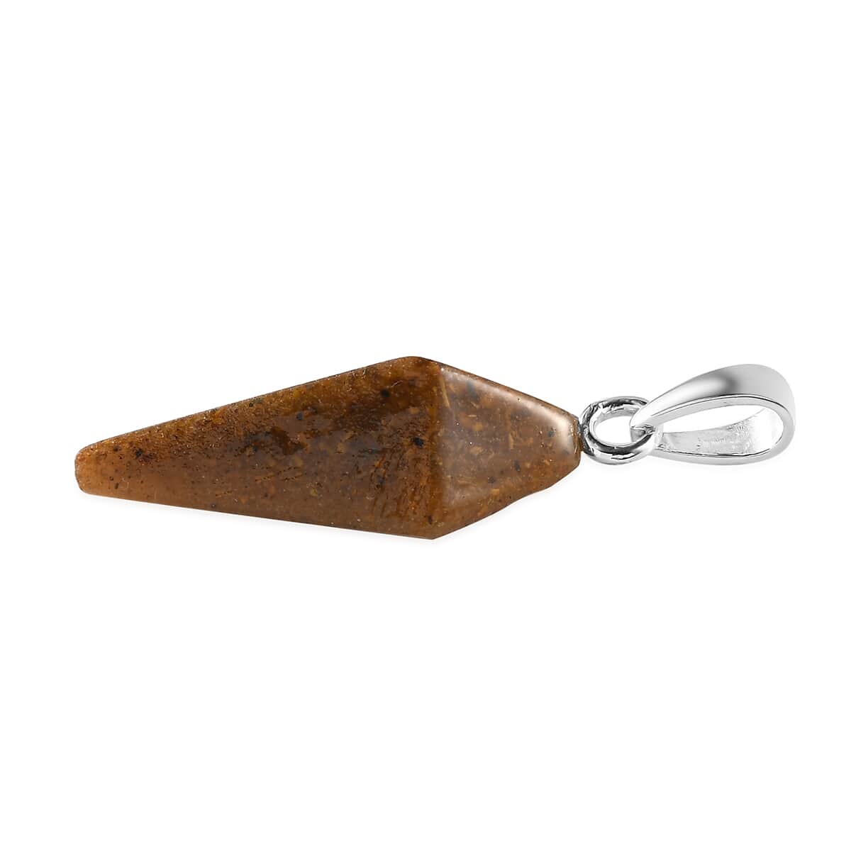 Constituted Tiger's Eye Pendant in Sterling Silver 5.00 ctw image number 2