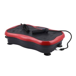 SoulSmart Whole Body Fitness Vibration Platform with Resistance Bands, Remote, & USB Speaker (200 W) Red 