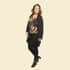Tamsy Black Cardigan with Matching Leopard Tank Set - Large image number 3