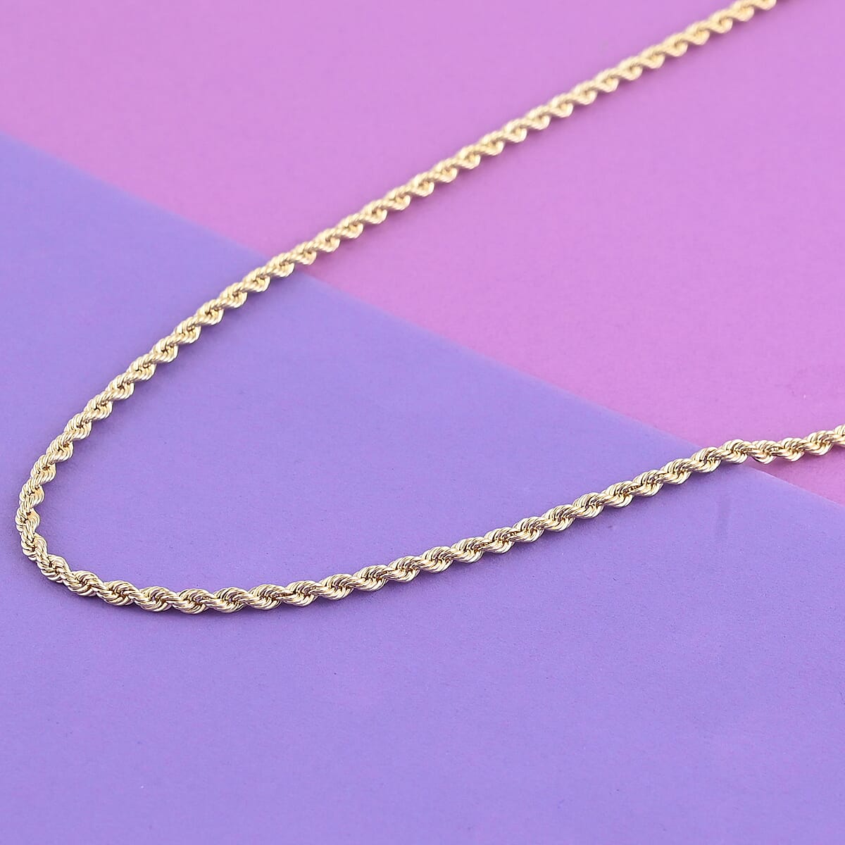 10K Yellow Gold 2.7mm Quint Rope Necklace 20 Inches 3.7 Grams image number 1