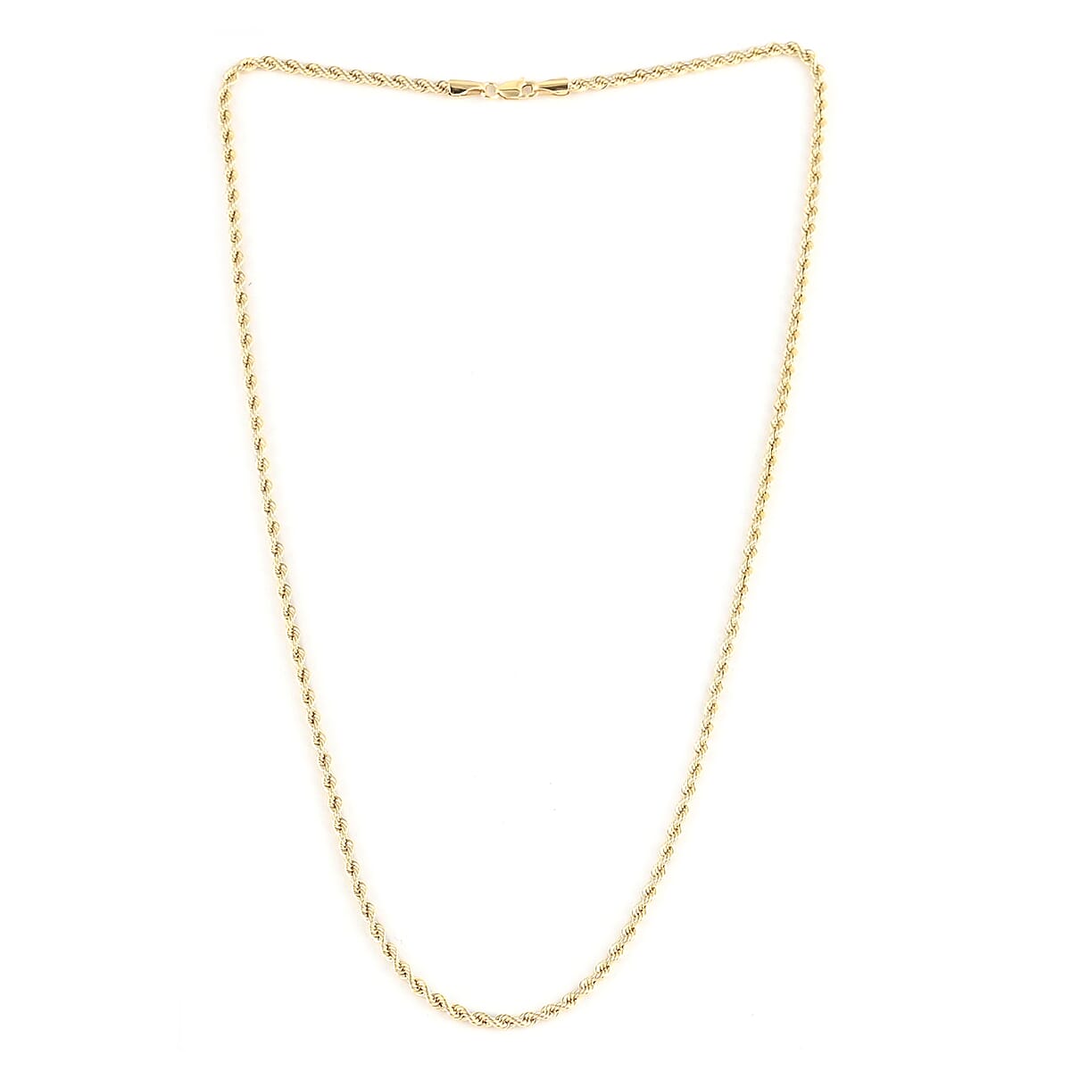 10K Yellow Gold 2.7mm Quint Rope Necklace 20 Inches 3.7 Grams image number 3