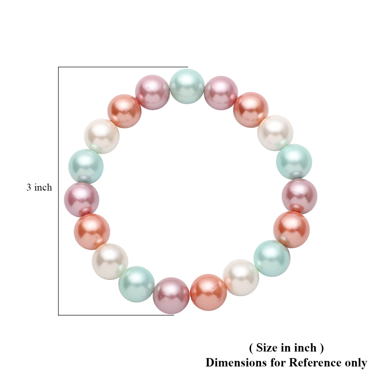 Dear Mom Jewelry Gift Set with Multi Color Pastel Pearls Beaded Stretch Bracelet image number 3