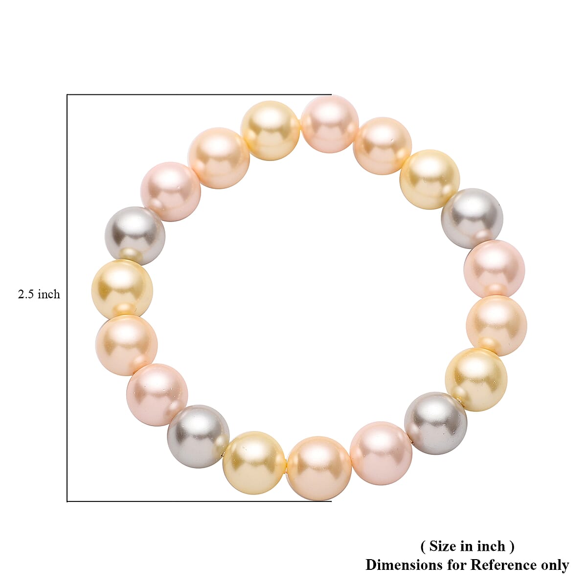 To the Mother of the Groom Jewelry Gift Set with Multi Color Neutral Pearls Beaded Stretch Bracelet image number 2