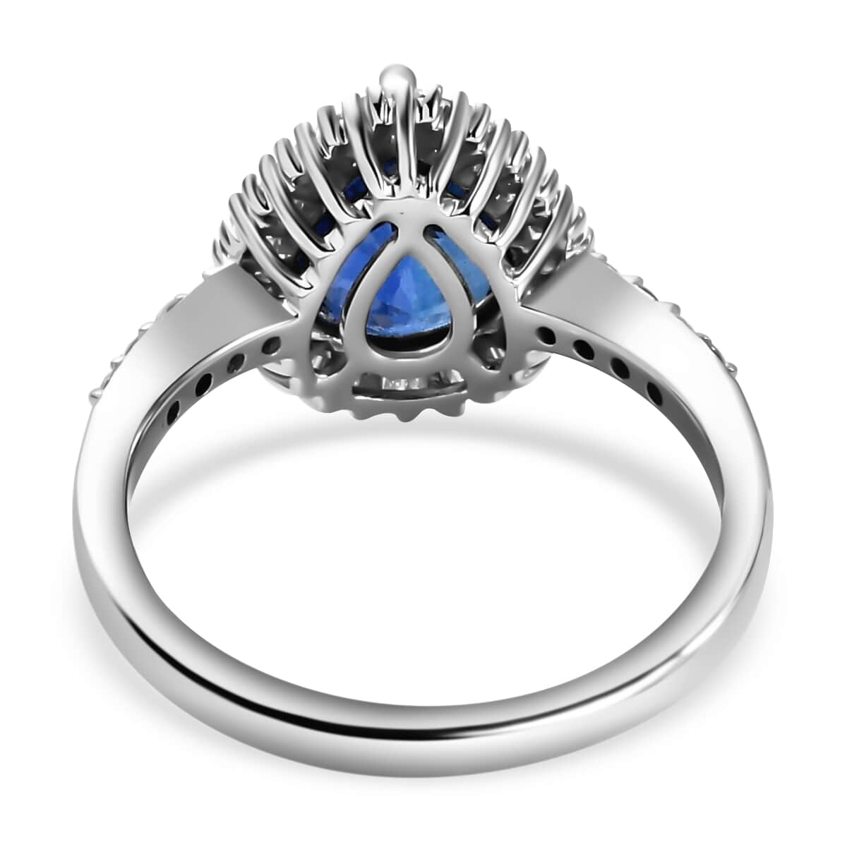 Rhapsody 950 Platinum AAAA Royal Ceylon Sapphire and E-F VS Diamond Halo Ring (Size 7.0) 5 Grams 3.40 ctw image number 4