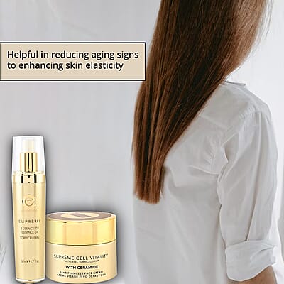 Elizabeth Grant Supreme Of Essence Torricelumn and Face Cream with Ceramide , Ant-Aging , Anti-Wrinkle , Face Moisturizer , Skincare
