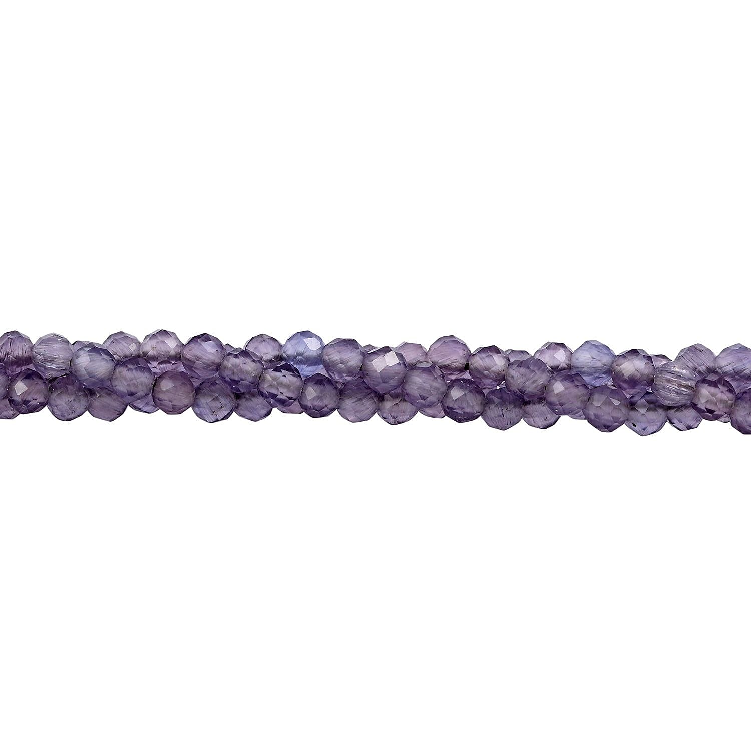 African Amethyst Beaded Bracelet in Sterling Silver (7.25 In) 30.00 ctw
