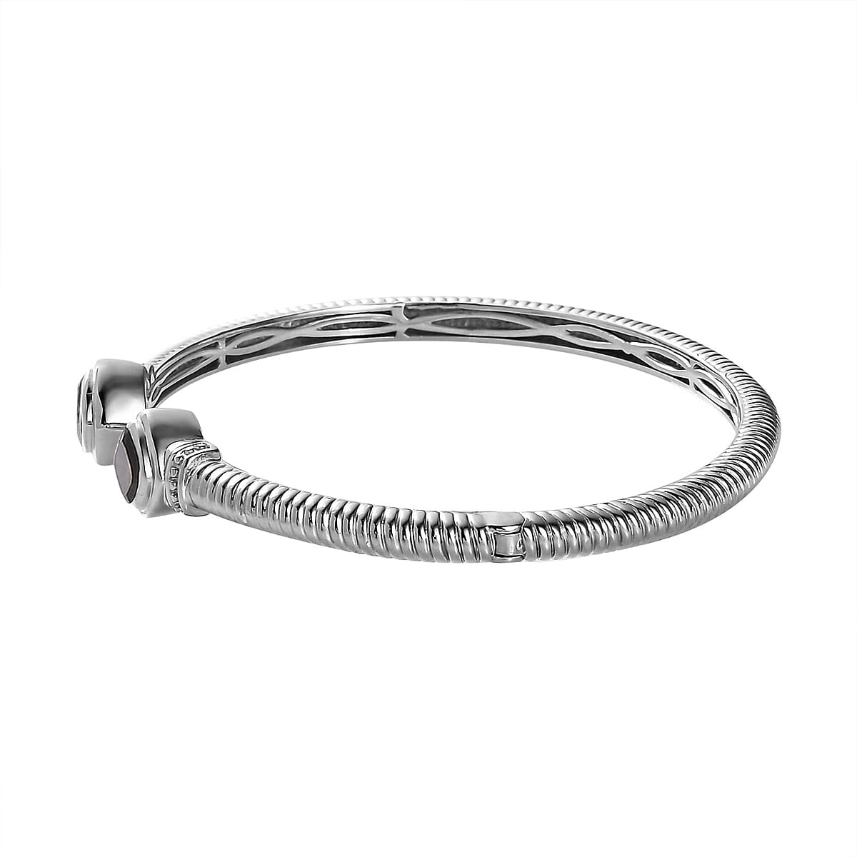 Karis Amethyst Cuff Bracelet in Platinum Bond (6.50 In) 2.85 ctw image number 3