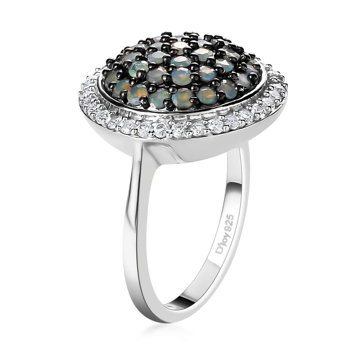 Narsipatnam Alexandrite and Natural White Zircon Round Shape Cocktail Ring in Platinum Over Sterling Silver (Size 10.0) 2.15 ctw image number 3