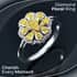 Doorbuster Yellow Diamond (IR) Ring in Platinum Over Sterling Silver (Size 10.0) 0.25 ctw image number 1