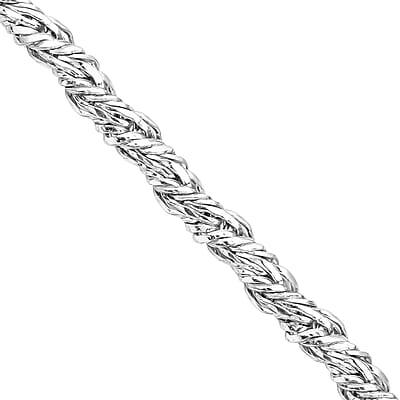 6mm Twill Chain Necklace (22-24 Inches) in Stainless Steel (31.20 g) , Tarnish-Free, Waterproof, Sweat Proof Jewelry