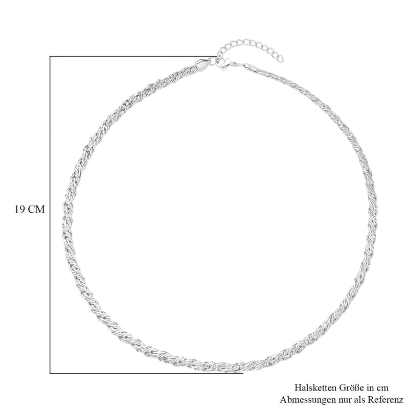 6mm Twill Chain Necklace (22-24 Inches) in Stainless Steel (31.20 g) , Tarnish-Free, Waterproof, Sweat Proof Jewelry