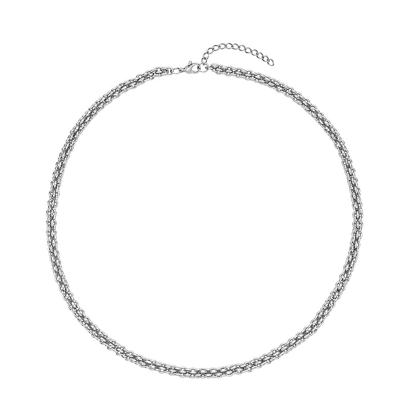 Pumpkin Chain Necklace (22-24 Inches) in Stainless Steel , Tarnish-Free, Waterproof, Sweat Proof Jewelry