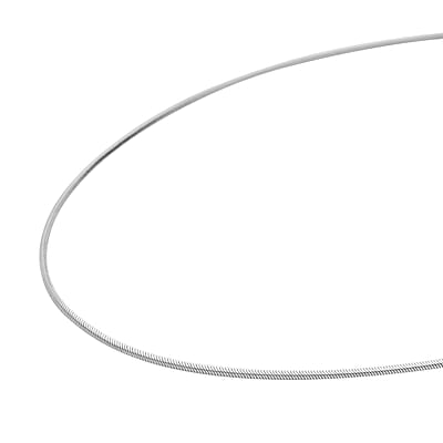 2.5mm Square Snake Necklace (20-22 Inches) in Stainless Steel (15.10 g) , Tarnish-Free, Waterproof, Sweat Proof Jewelry