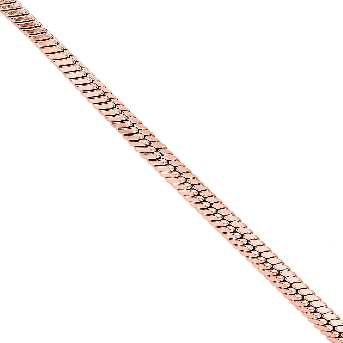 2.5mm Square Snake Bracelet in ION Plated RG Stainless Steel (7.50-9.0In) , Tarnish-Free, Waterproof, Sweat Proof Jewelry image number 3