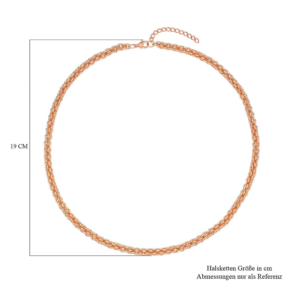 Pumpkin Chain Necklace (22-24 Inches) in ION Plated RG Stainless Steel , Tarnish-Free, Waterproof, Sweat Proof Jewelry image number 4