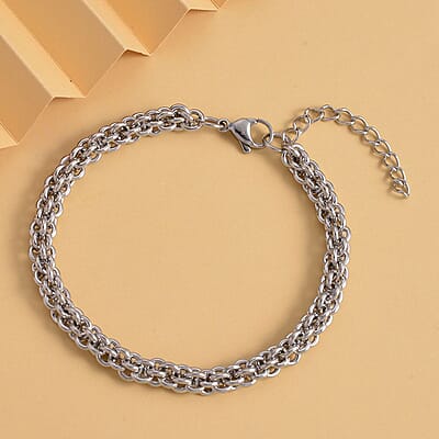 Pumpkin Chain Bracelet in Stainless Steel (8-9.50In) | Tarnish-Free, Waterproof, Sweat Proof Jewelry