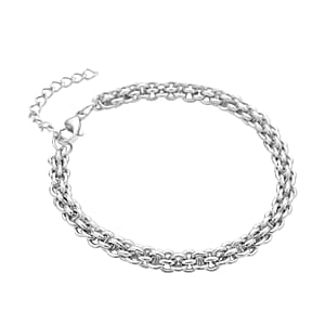 Pumpkin Chain Bracelet in Stainless Steel (8-9.50In) | Tarnish-Free, Waterproof, Sweat Proof Jewelry
