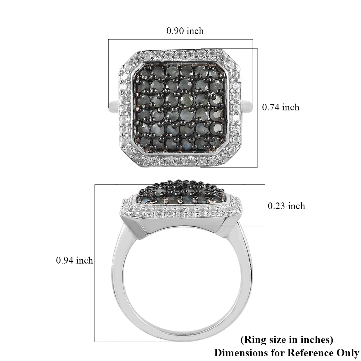 Narsipatnam Alexandrite and Natural White Zircon Octagon Shape Cocktail Ring in Platinum Over Sterling Silver (Size 7.0) 2.10 ctw image number 5