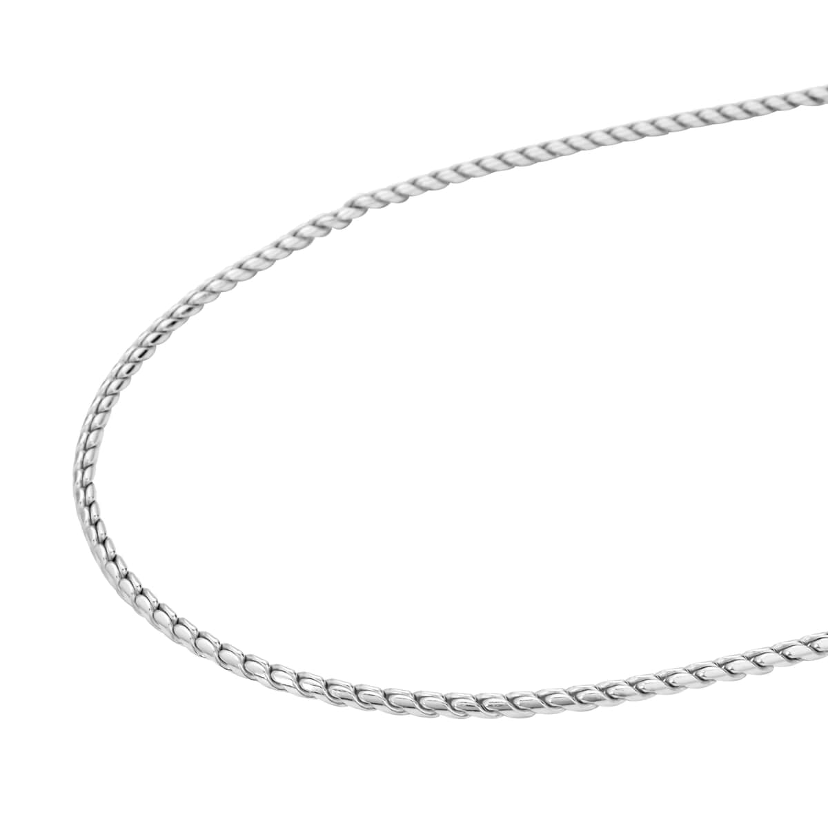 Roller Chain Necklace (22-24 Inches) in Stainless Steel image number 2