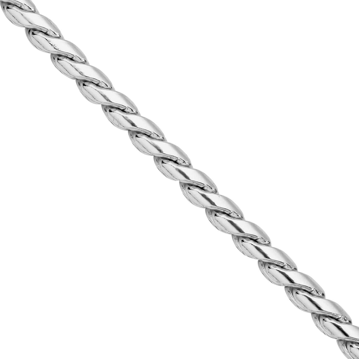 Roller Chain Necklace (22-24 Inches) in Stainless Steel image number 3