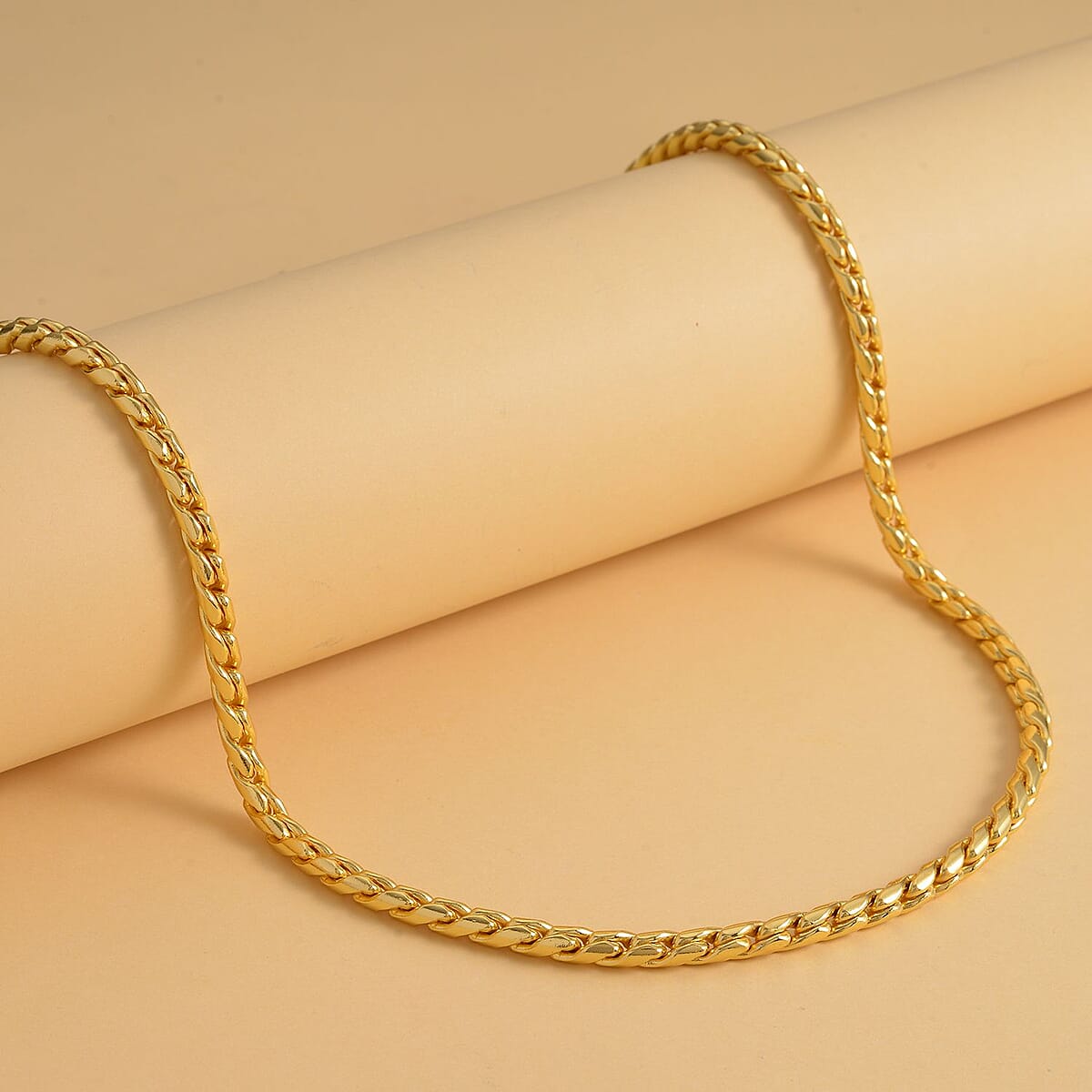 Roller Chain Necklace (22-24 Inches) in ION Plated YG Stainless Steel , Tarnish-Free, Waterproof, Sweat Proof Jewelry image number 1