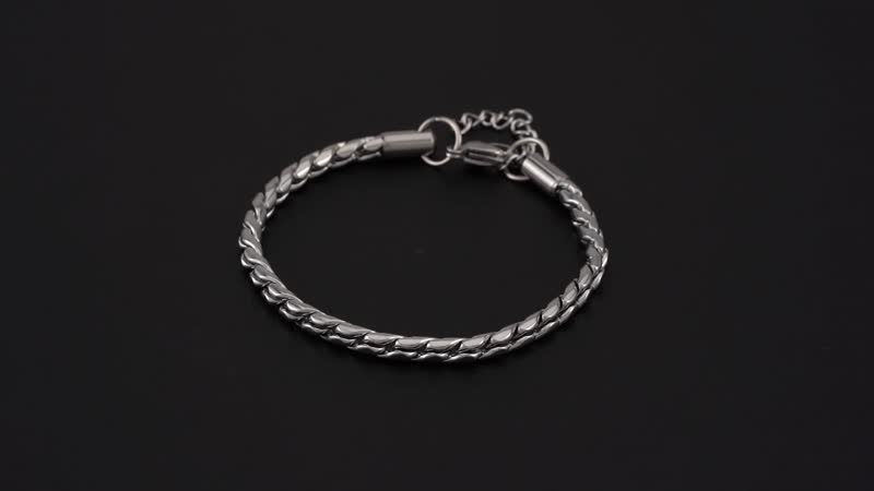 Doorbuster Roller Chain Bracelet in Stainless Steel (8-9.50In)