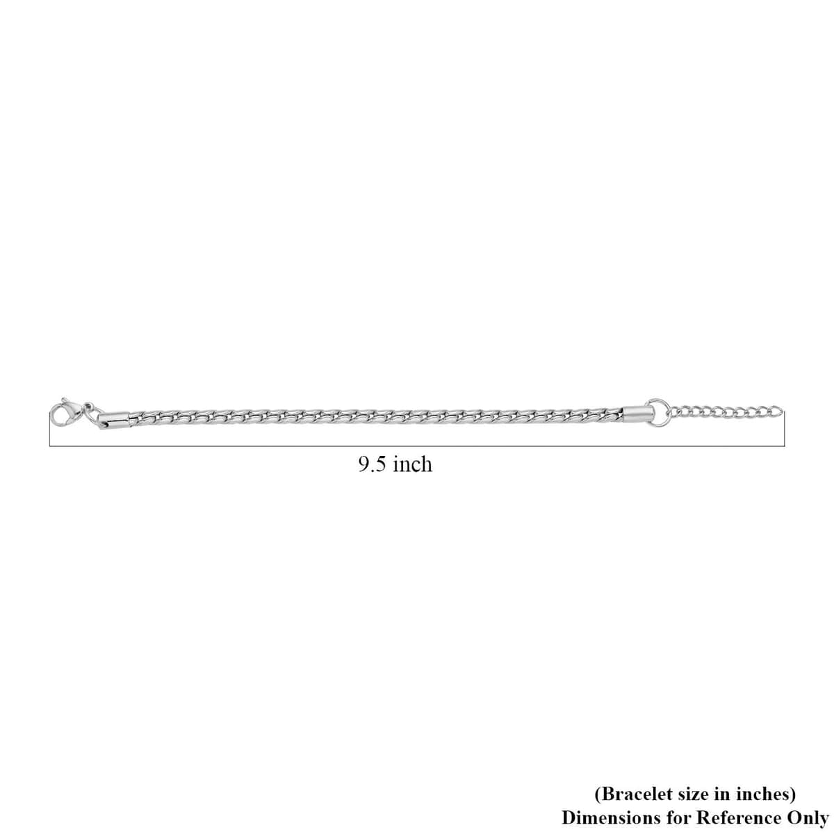 Doorbuster Roller Chain Bracelet in Stainless Steel (8-9.50In) image number 4