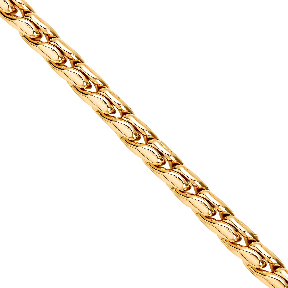 Roller Chain Bracelet in ION Plated YG Stainless Steel (8-9.50In) , Tarnish-Free, Waterproof, Sweat Proof Jewelry image number 3