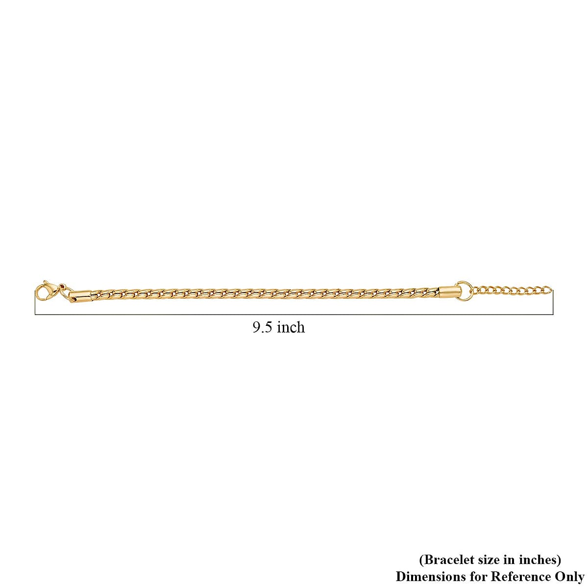 Roller Chain Bracelet in ION Plated YG Stainless Steel (8-9.50In) , Tarnish-Free, Waterproof, Sweat Proof Jewelry image number 4