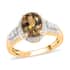 LUXORO 14K Yellow Gold Premium Natural Golden Tanzanite, Diamond (G-H, I3) (0.35 cts) Ring (Size 7.0) (3.75 g) 2.20 ctw image number 0