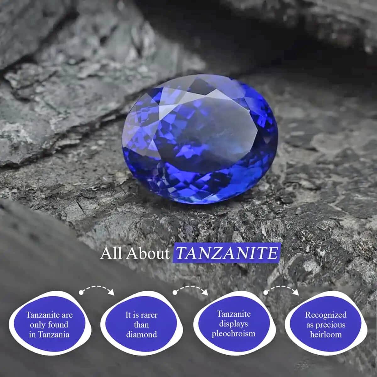 Certified and Appraised Rhapsody AAAA Tanzanite and Diamond 2.70 ctw Ring in 950 Platinum, Solitaire Engagement Rings,Promise Rings For Women (Size 6) image number 3