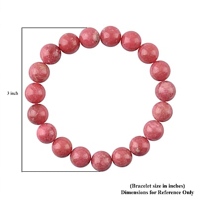 Norwegian Thulite Beaded Stretch Bracelet 180.00 ctw