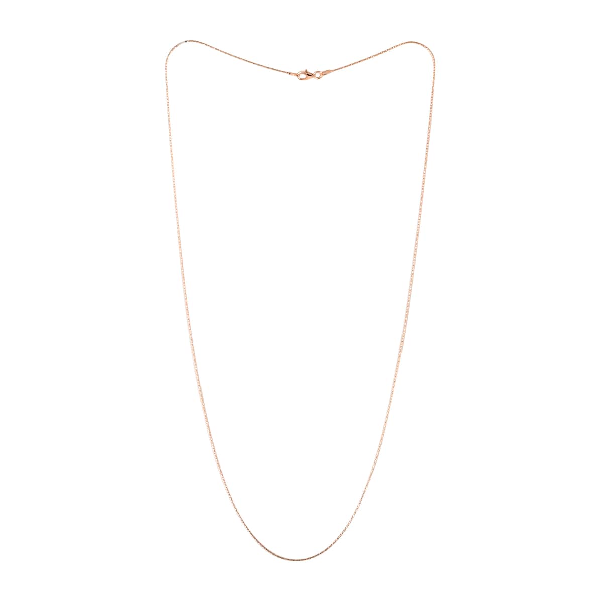 Italian 14K Rose Gold Over Sterling Silver 0.7mm Sparkle Necklace 24 Inches 2.70 Grams image number 2
