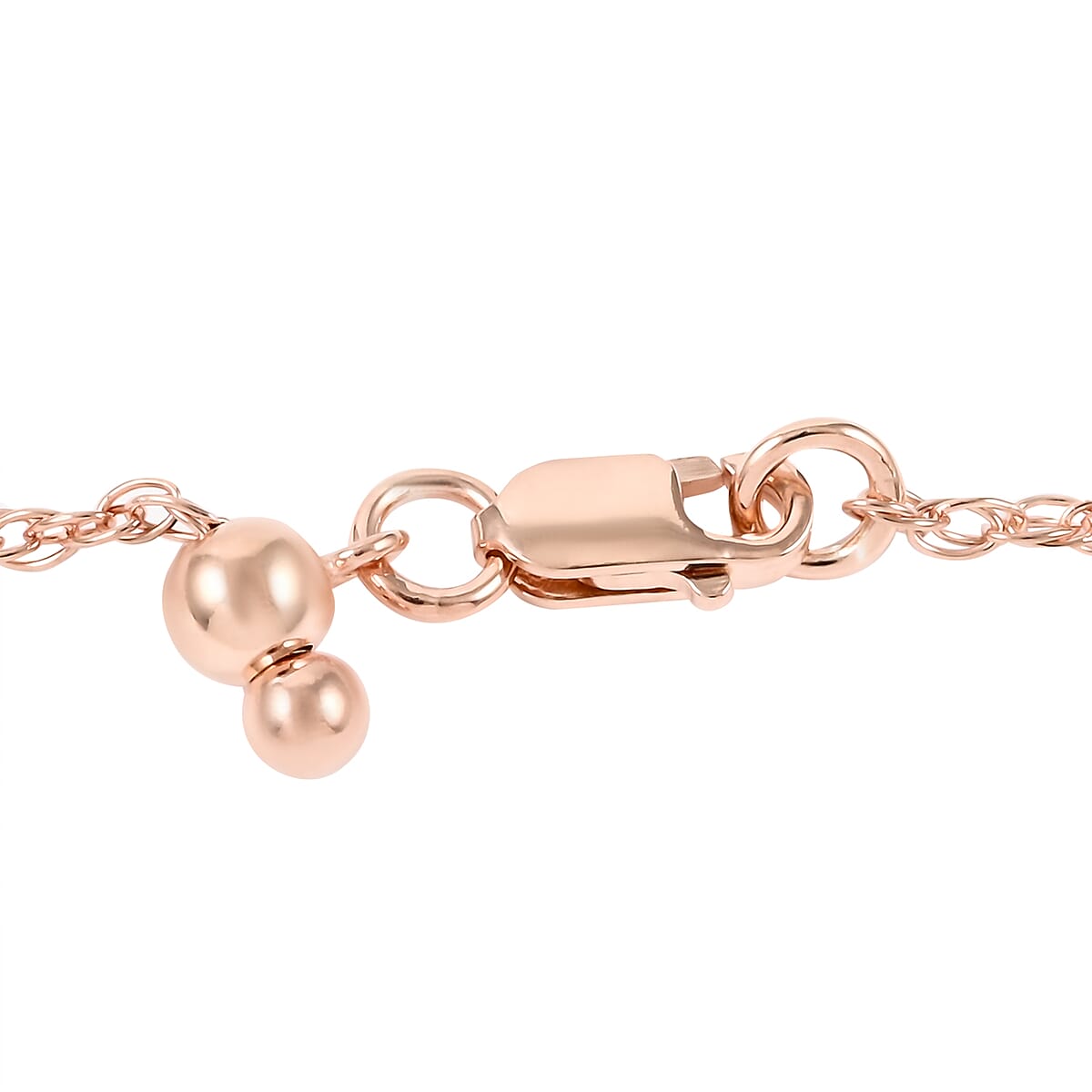 Italian 14K Rose Gold Over Sterling Silver 0.55mm Rope Necklace 24 Inches 3.1 Grams image number 3