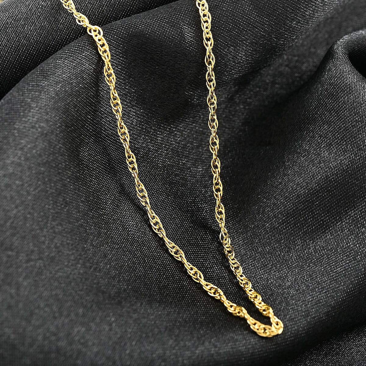 Italian 14K Rose Gold Over Sterling Silver 0.55mm Rope Necklace 24 Inches 3.1 Grams image number 1