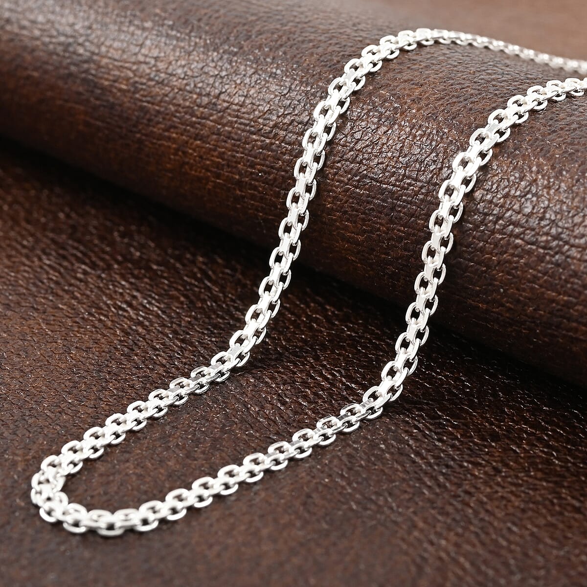 Italian Sterling Silver 2.1mm Bismark Necklace 20 Inches 4.40 Grams image number 1