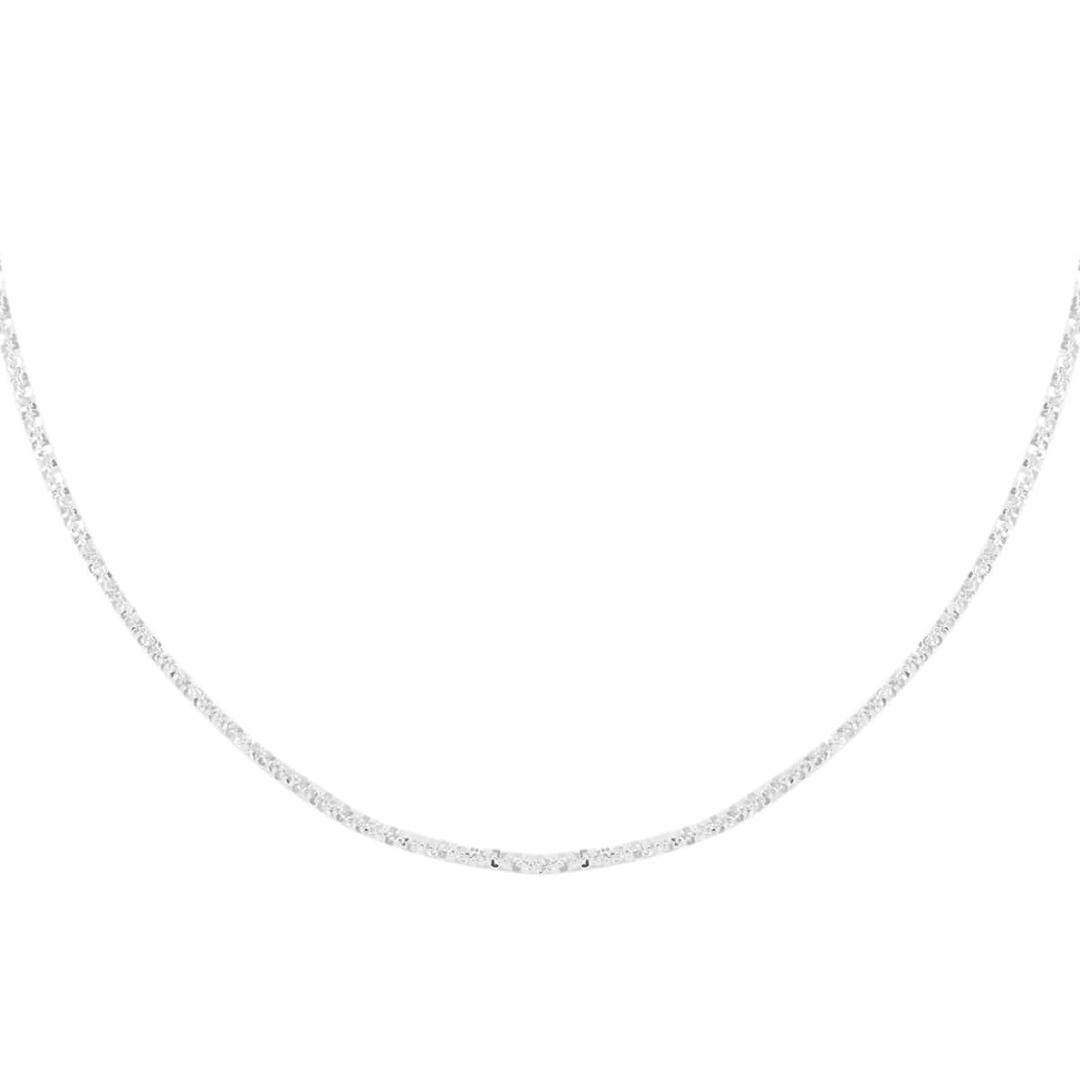 Italian Sterling Silver 1.15mm Roc Necklace 18 Inches 2.80 Grams image number 0